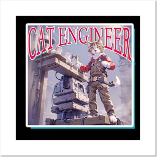 Cat Engineer Posters and Art